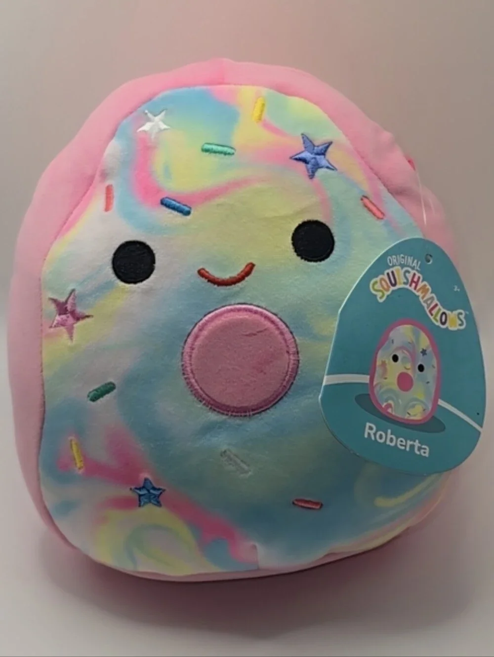 NWT Squishmallows Roberta The Pink Pastel Swirl Donut 5